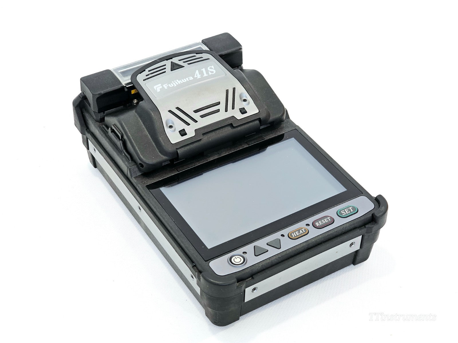 Fujikura 41S splicer with AC adapter, battery pack and hard carrying case