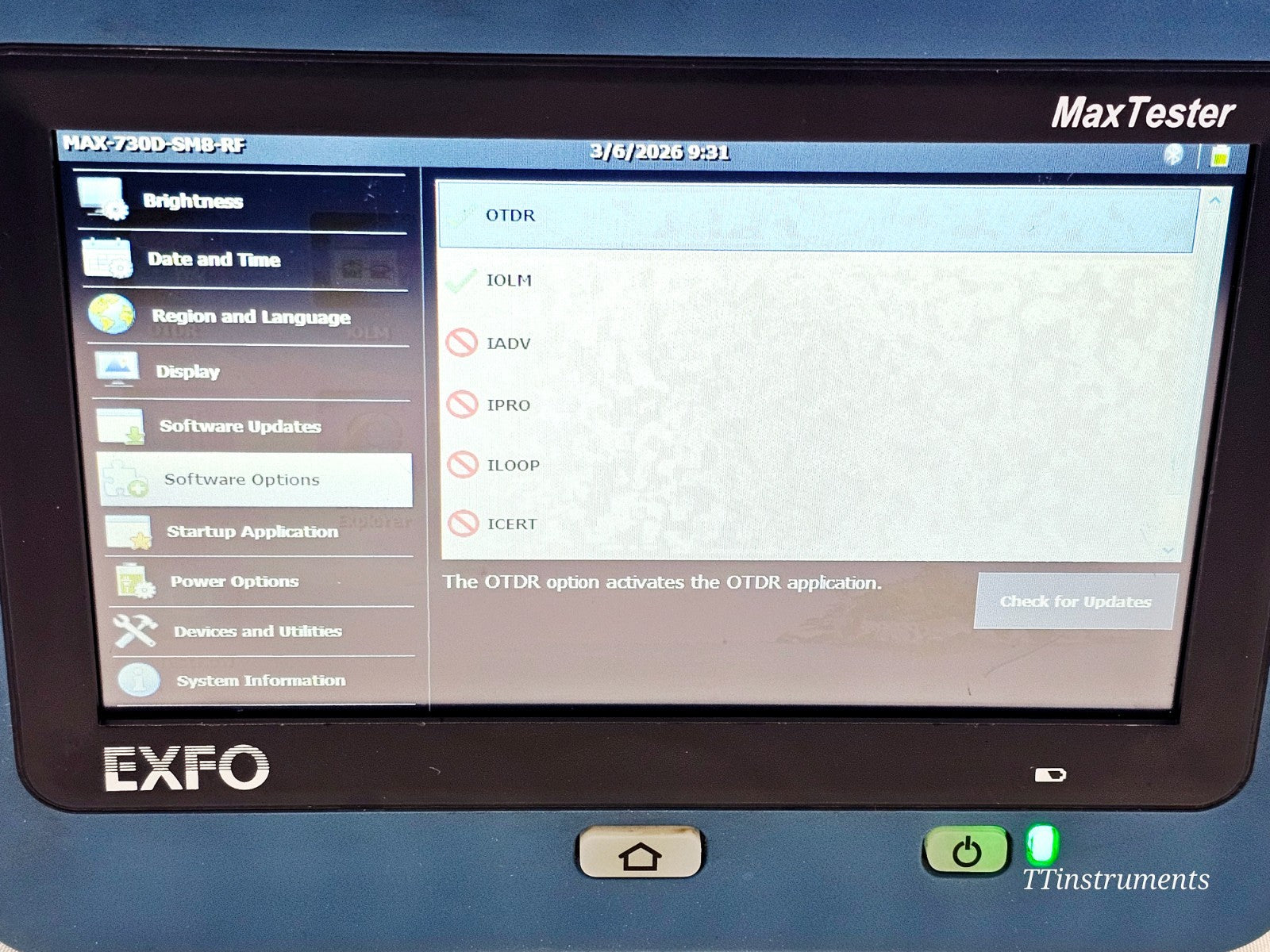 Caliberated EXFO MAX-730D-SM8 SM OTDR iOLM MaxTester 1310/1550/1650 LIVE + 430B16