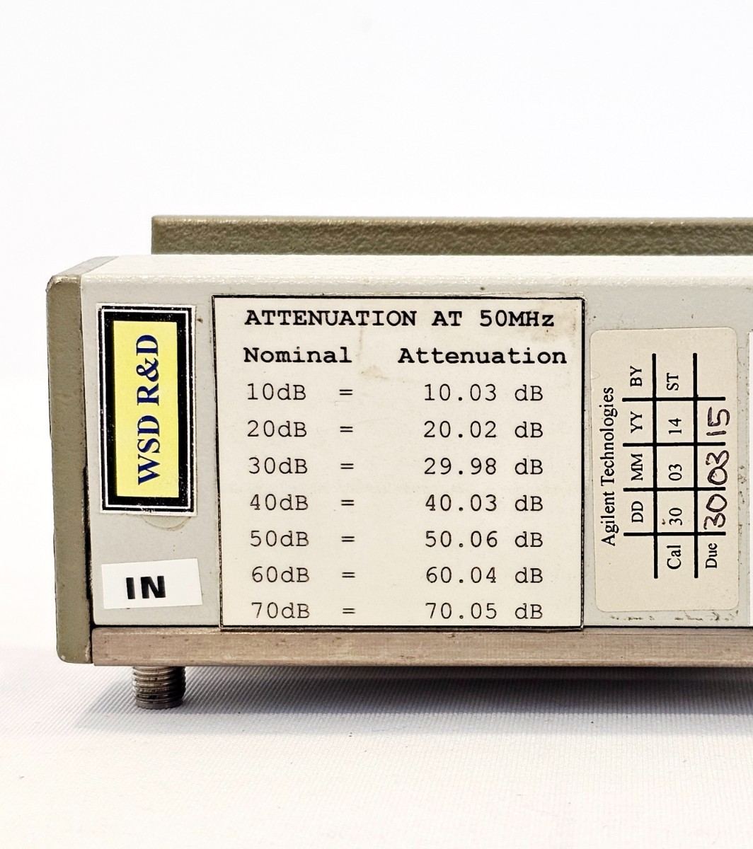 Agilent 8495H 0-70 dB Manual Step Attenuator DC-18 GHz Opt. 002UK6