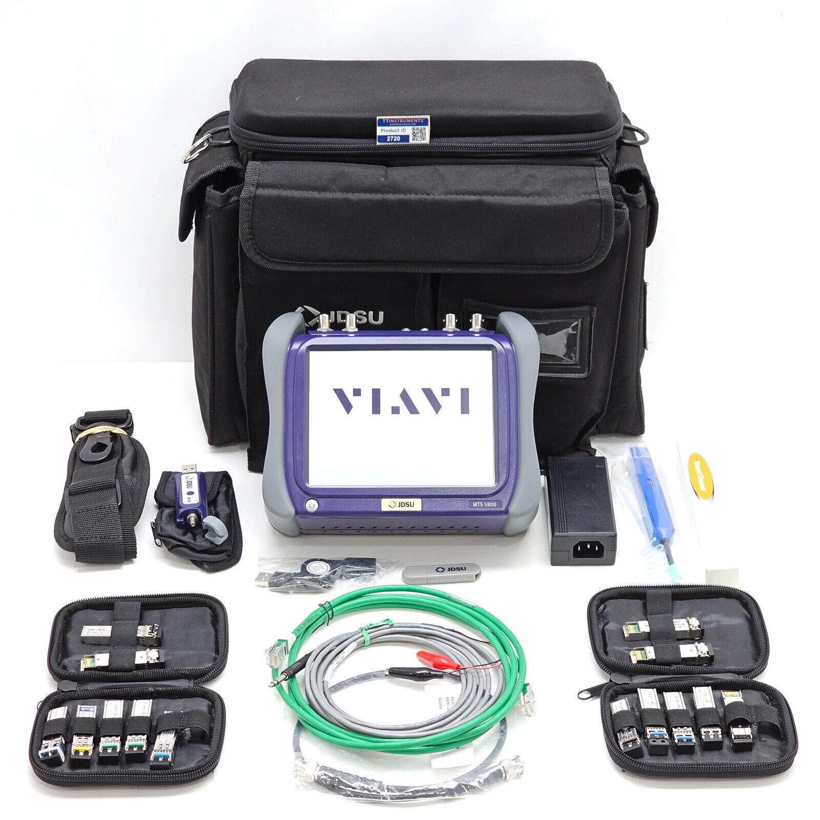 Calibrated Viavi JDSU MTS 5800 w/ 5801P Network Tester LOADED with MANY Options