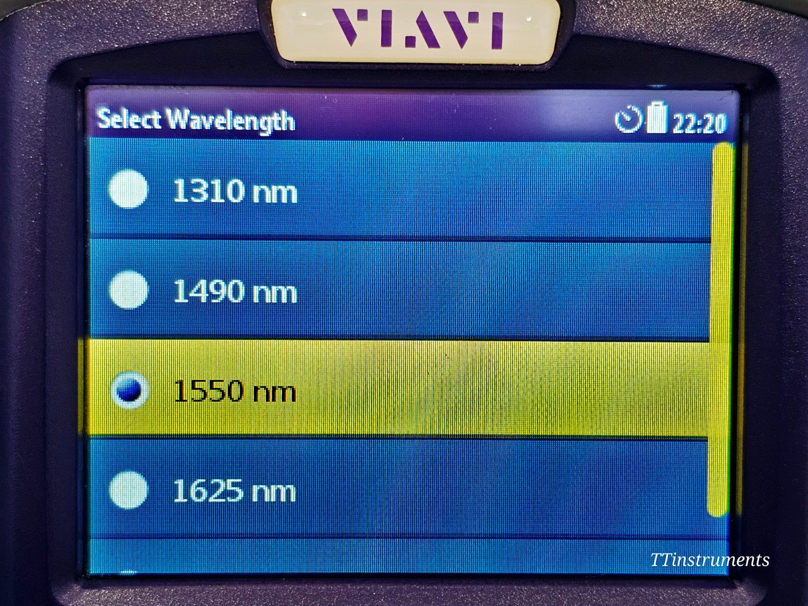 VIAVI OLP-87 optical power meter angle view showing overall condition