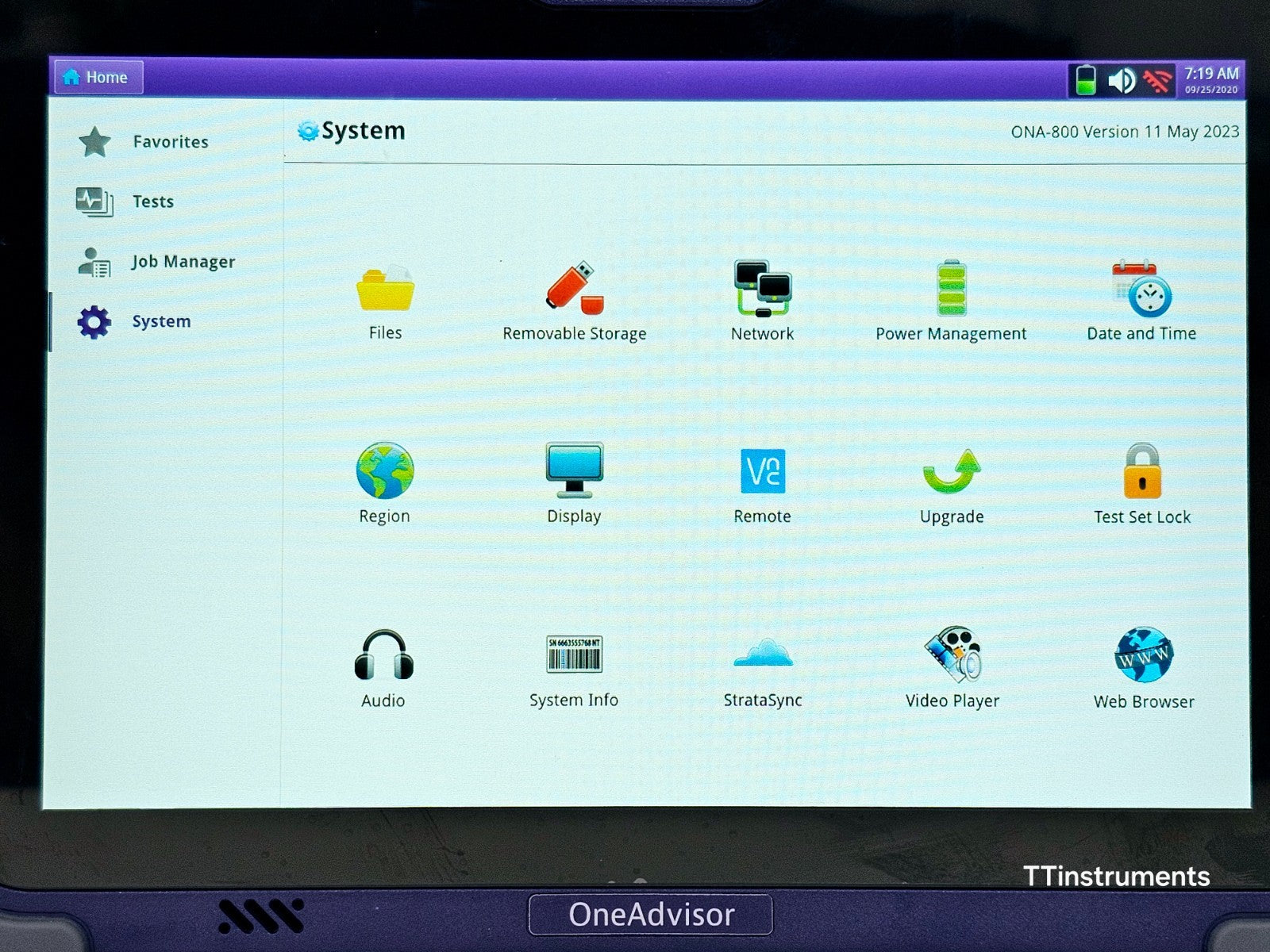 Viavi JDSU ONA-800 Mainframe with module carriers ONA-800A MF 2022