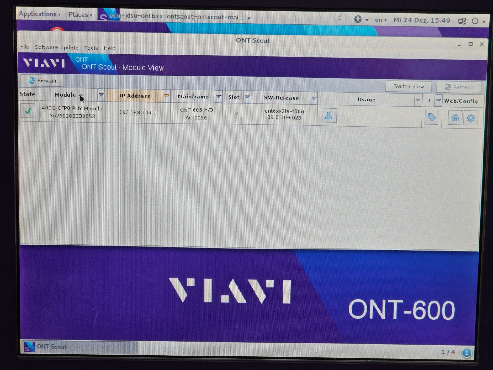 Viavi JDSU ONT-603 H/D 400G CFP8 Ethernet Tester ONT-600 3076/01 ONT-603D