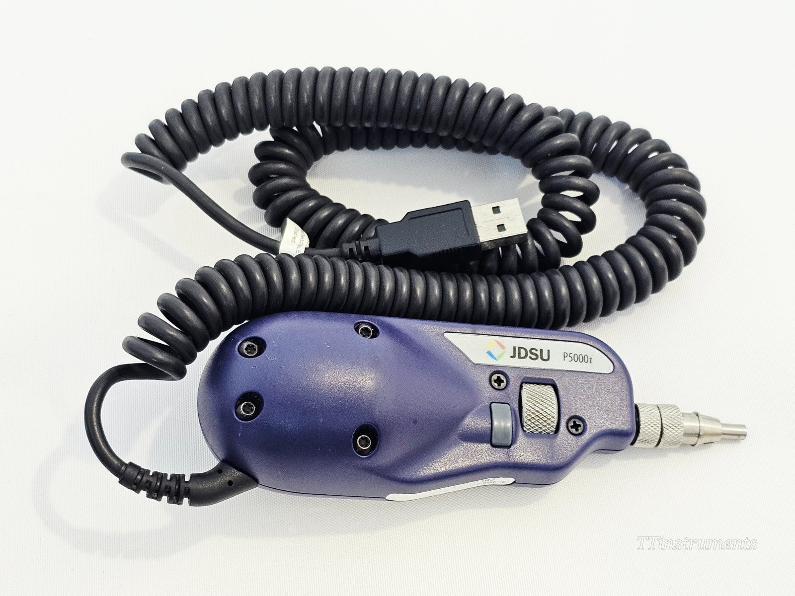 VIAVI JDSU fibre optic test unit port and connector detail