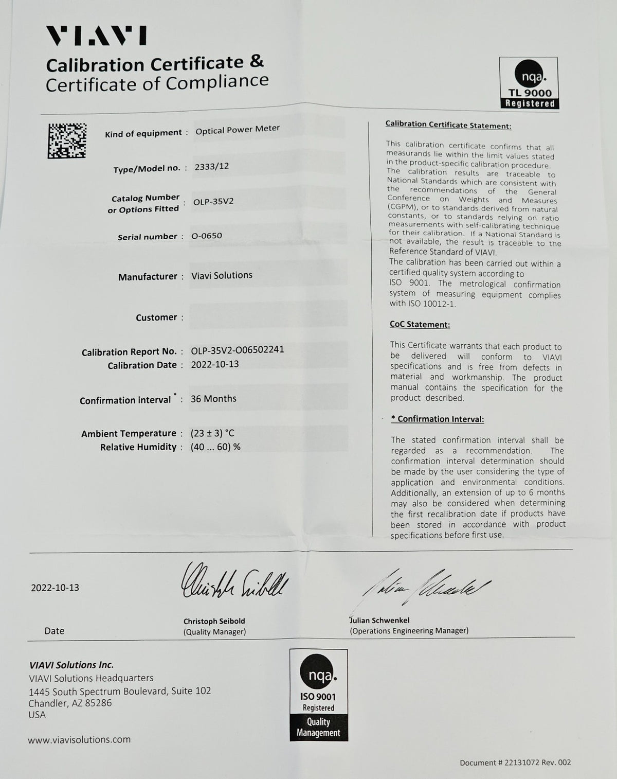 Brand NEW VIAVI OLP-35 V2 850/980/1310/1490/1550/ 1557/1625/1650nm -65...+10 dBm7