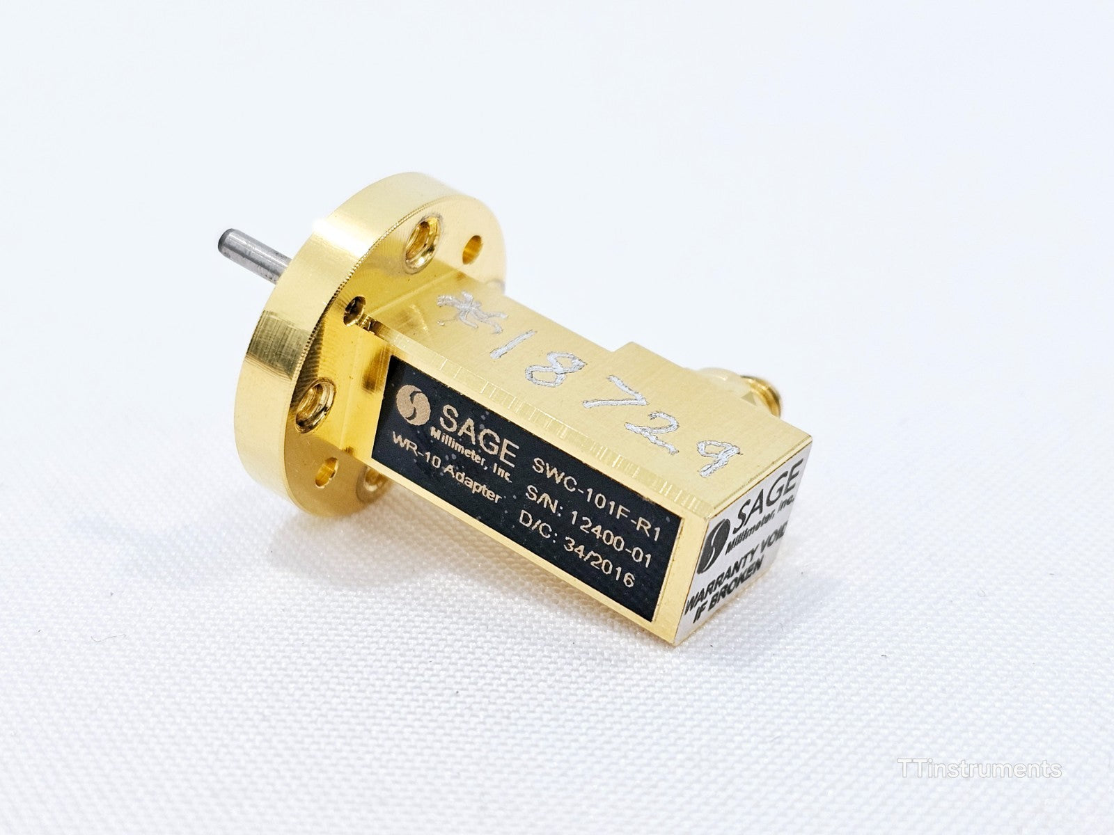 Sage Millimeter WR-10 Adapter SWC-101F-R1 Waveguide to Coax