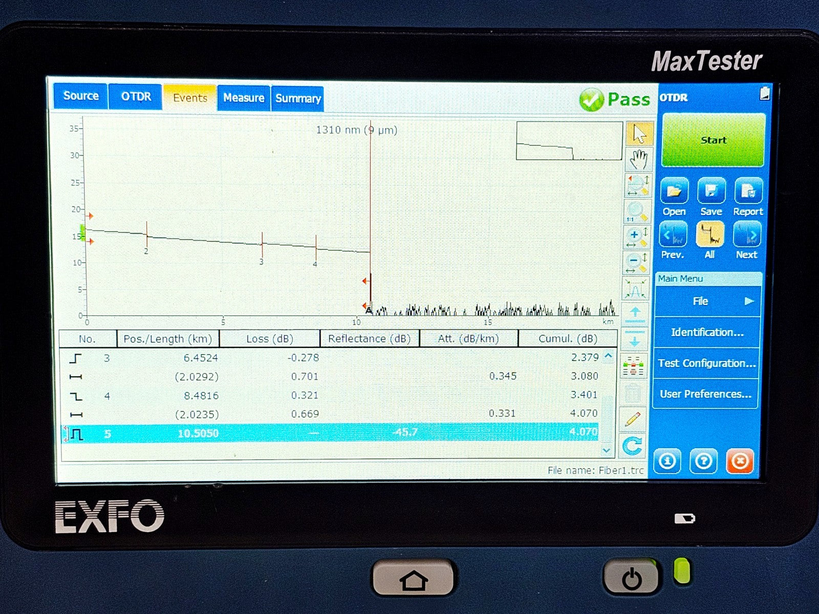 EXFO MAX-730C-SM8-EA overall condition view used OTDR test module
