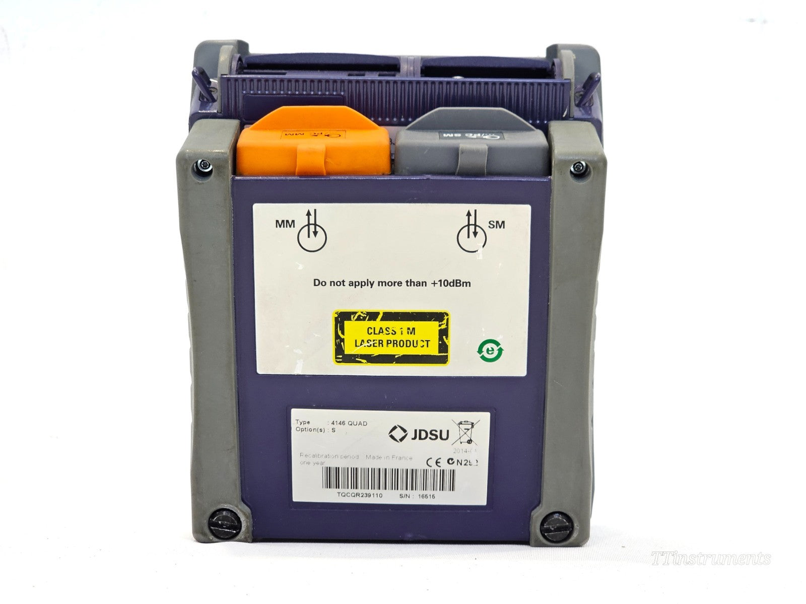 Viavi T-BERD 2000 touchscreen display showing OTDR trace readout
