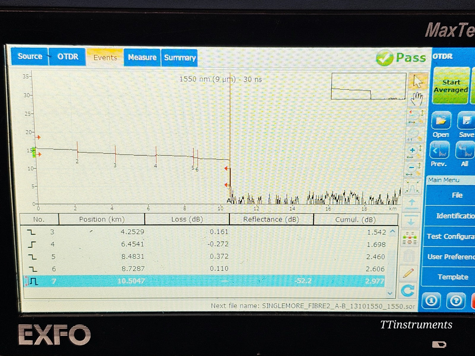 EXFO MAX-730C-SM8 MaxTester PON/Metro OTDR 1310/1550 1650 Live iOLM IADV + 430B17