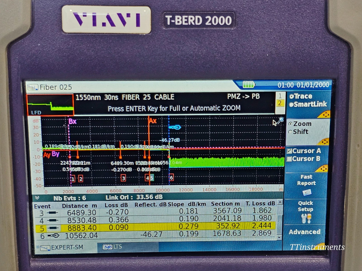 VIAVI T-BERD 2000 + 4126 MA2 OTDR 1310/1550nm SM Metro-Access Kit21