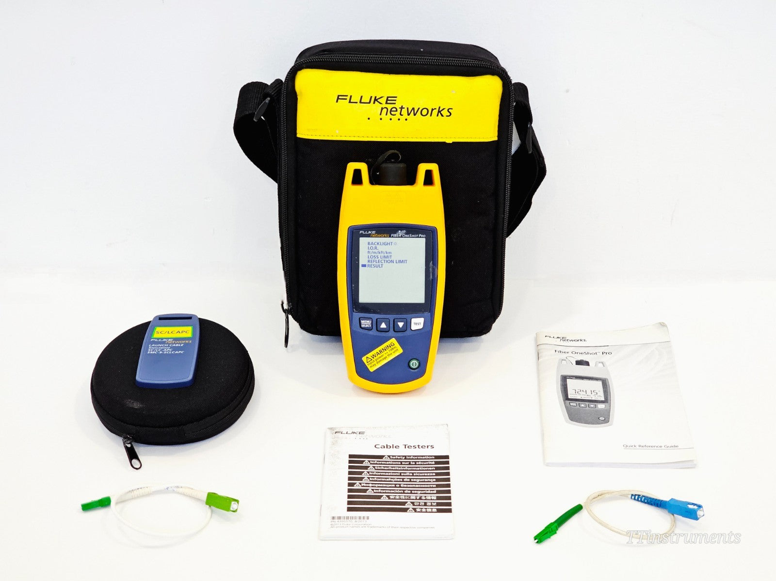 Fluke Networks used optical fibre testing equipment front view