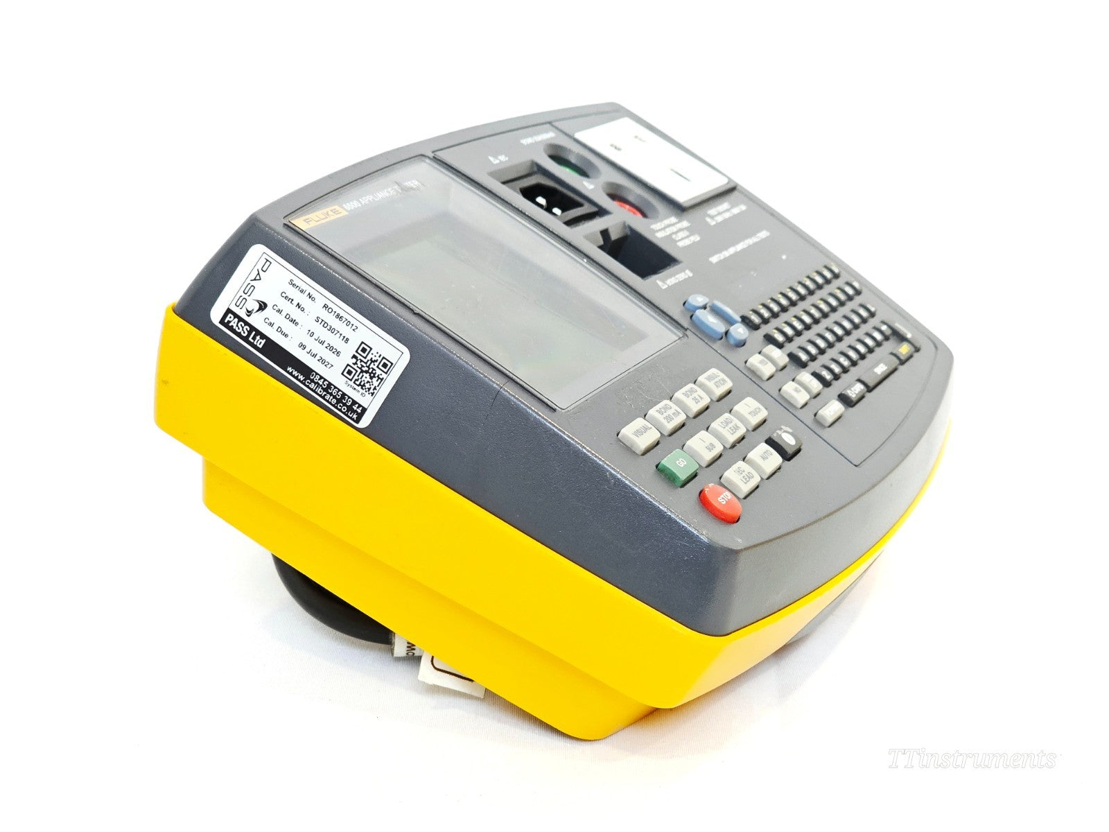 Fluke 6500 PAT tester rear panel connections and ports detail