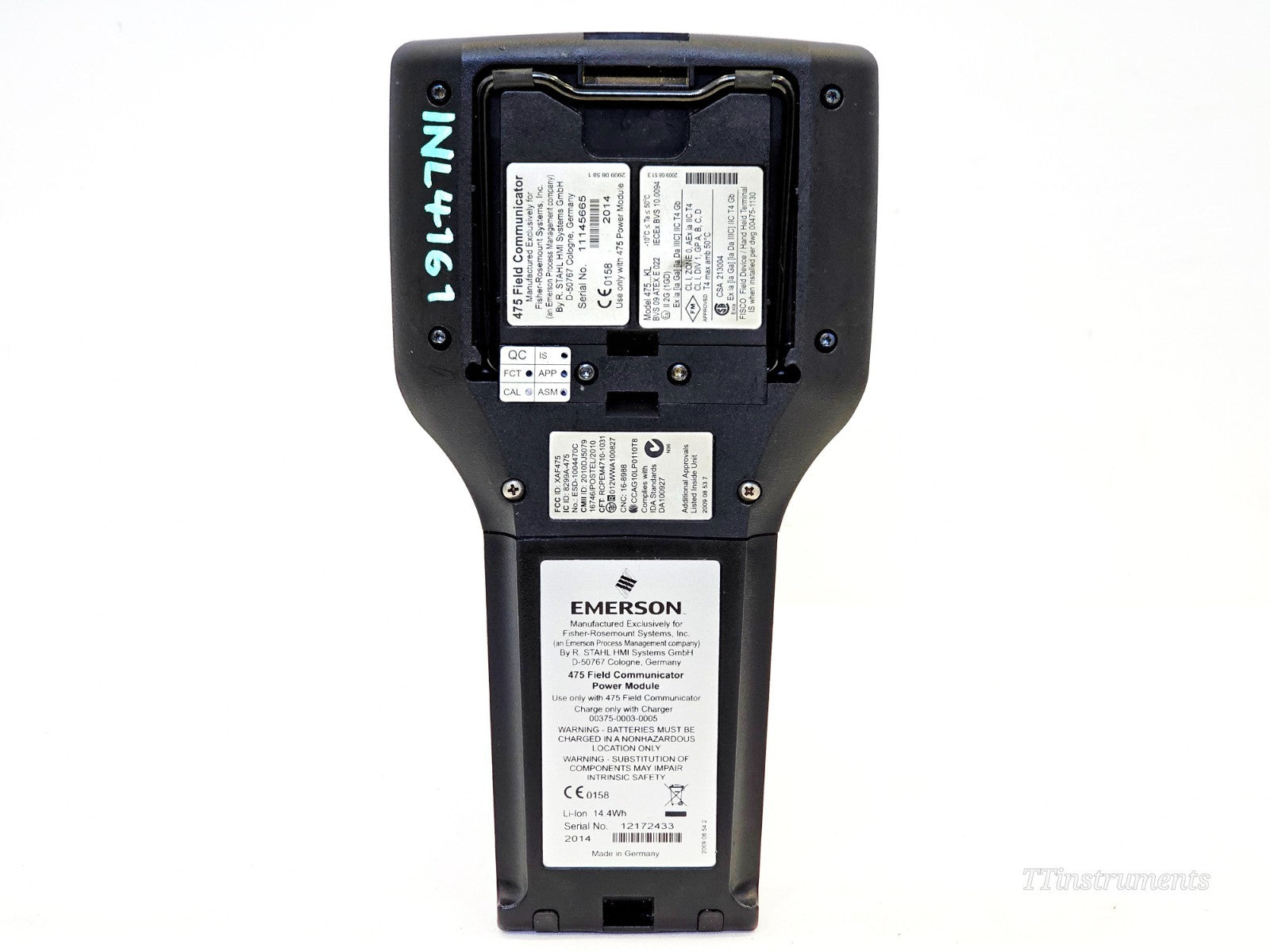 Emerson 475 HART communicator port connections close-up