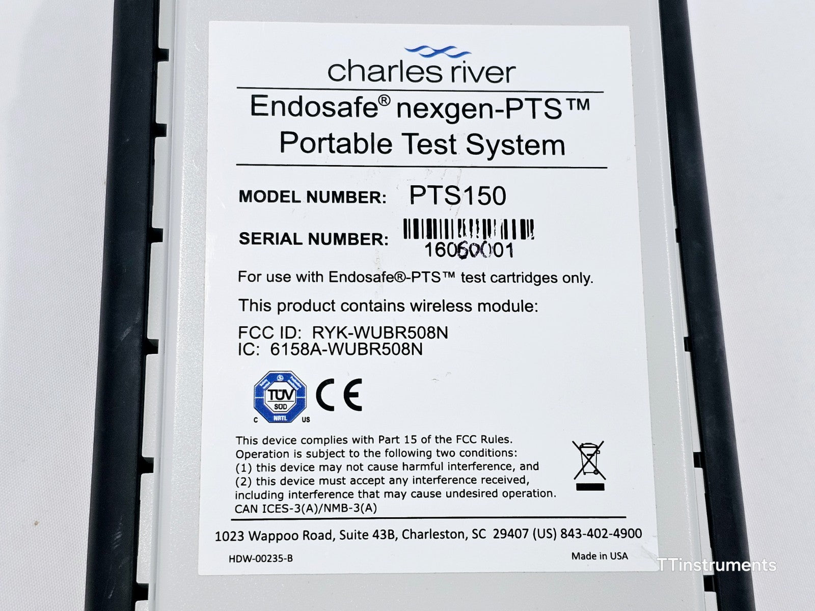 Endosafe nexgen-PTS PTS150 handheld spectrophotometer three-quarter angle view