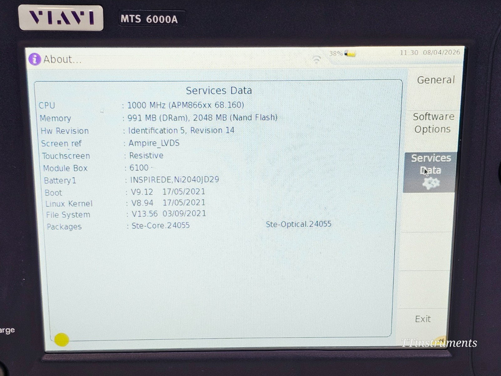 Viavi MTS 6000A V2 + 8126C SM OTDR 1310/1550nm 47 dB Bi-Directional Test FCOMP12