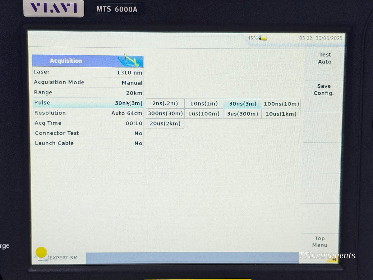 VIAVI MTS 6000A V2 Mainframe + 8126C FCOMP SM OTDR 1310/1550nm 47 dB High Power16