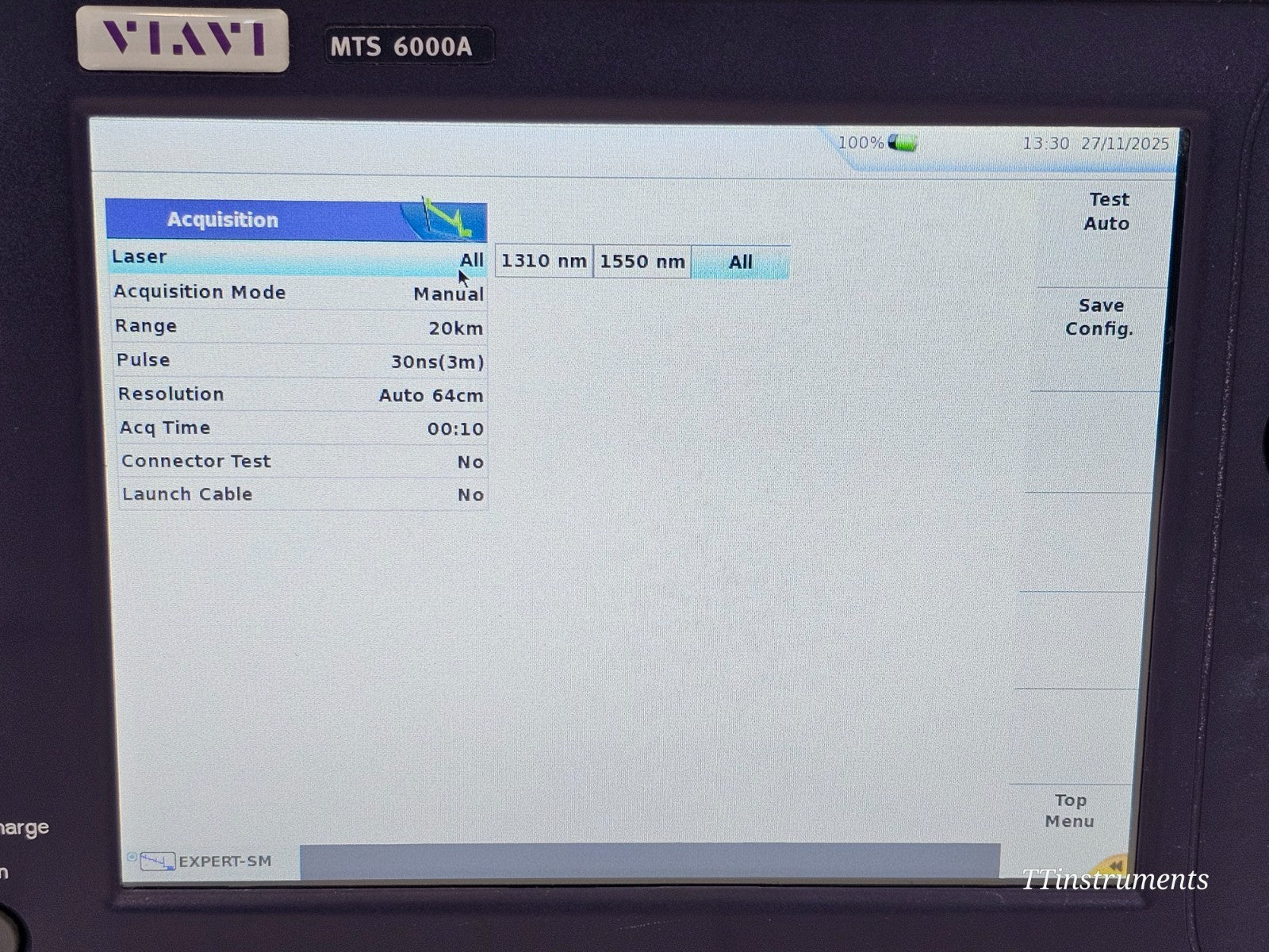 Calibrated Viavi JDSU MTS 6000A V2 + 8126D SM OTDR 1310/1550 nm 50/50 dB High Po