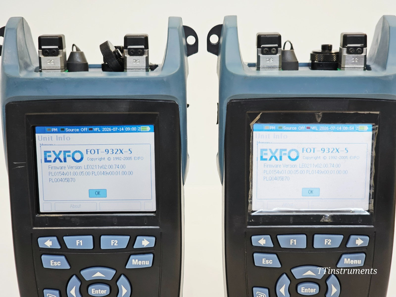 EXFO FTB-2 top view used portable optical fibre test equipment platform