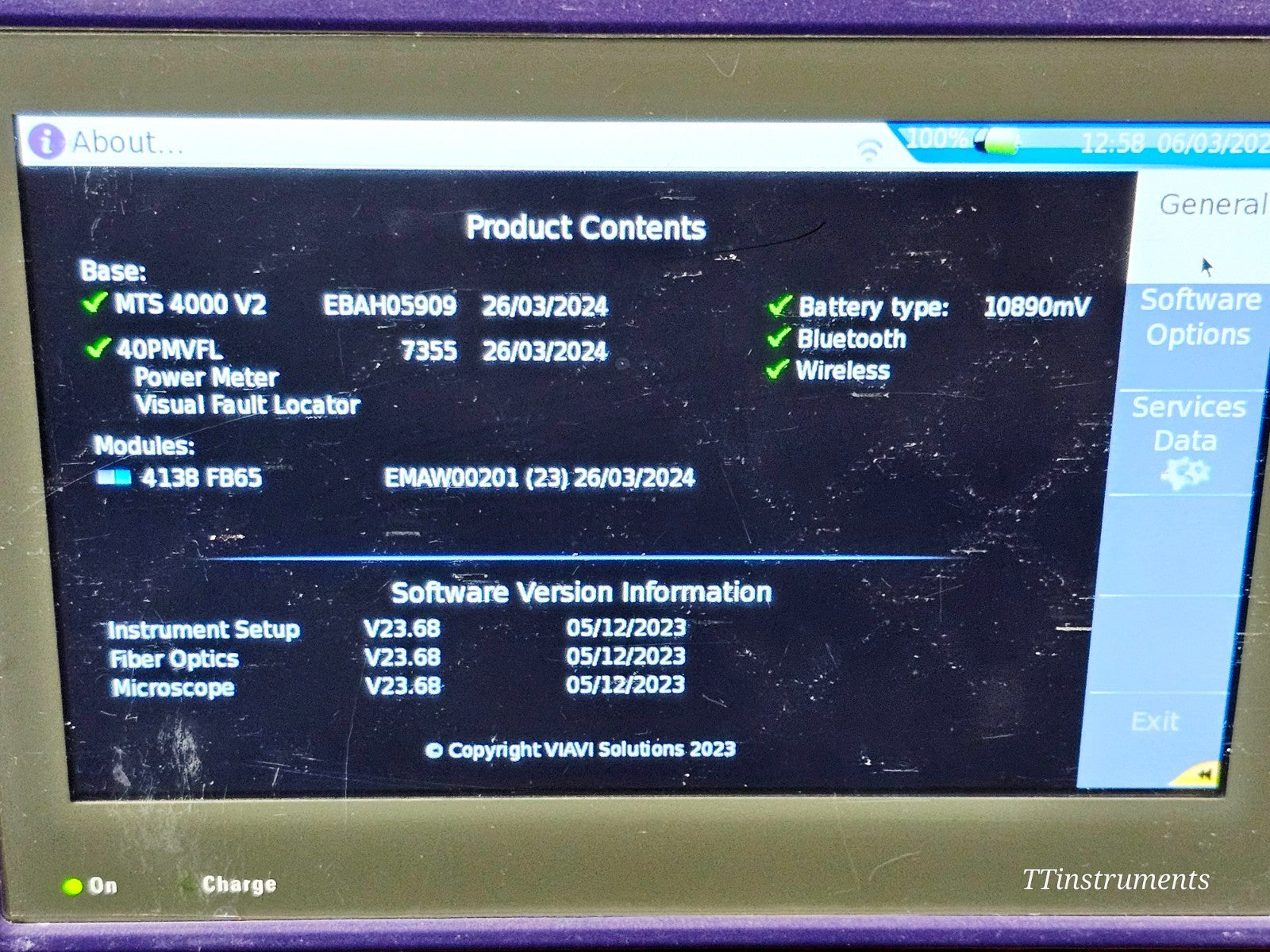 Calibrated Viavi JDSU MTS 4000 V2 with 4138 FB65 1310/1550/1650 Live OTDR11