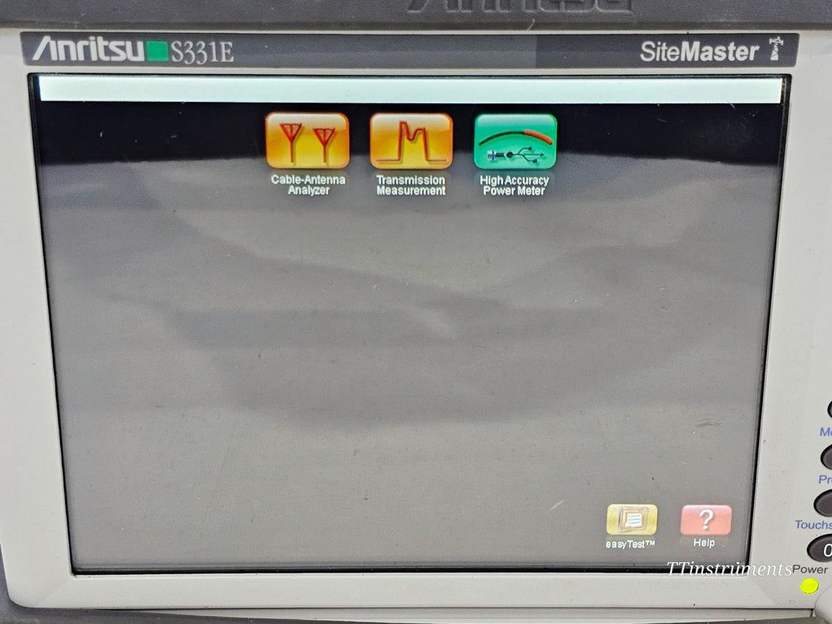 Anritsu S331E site master angled view showing overall unit condition