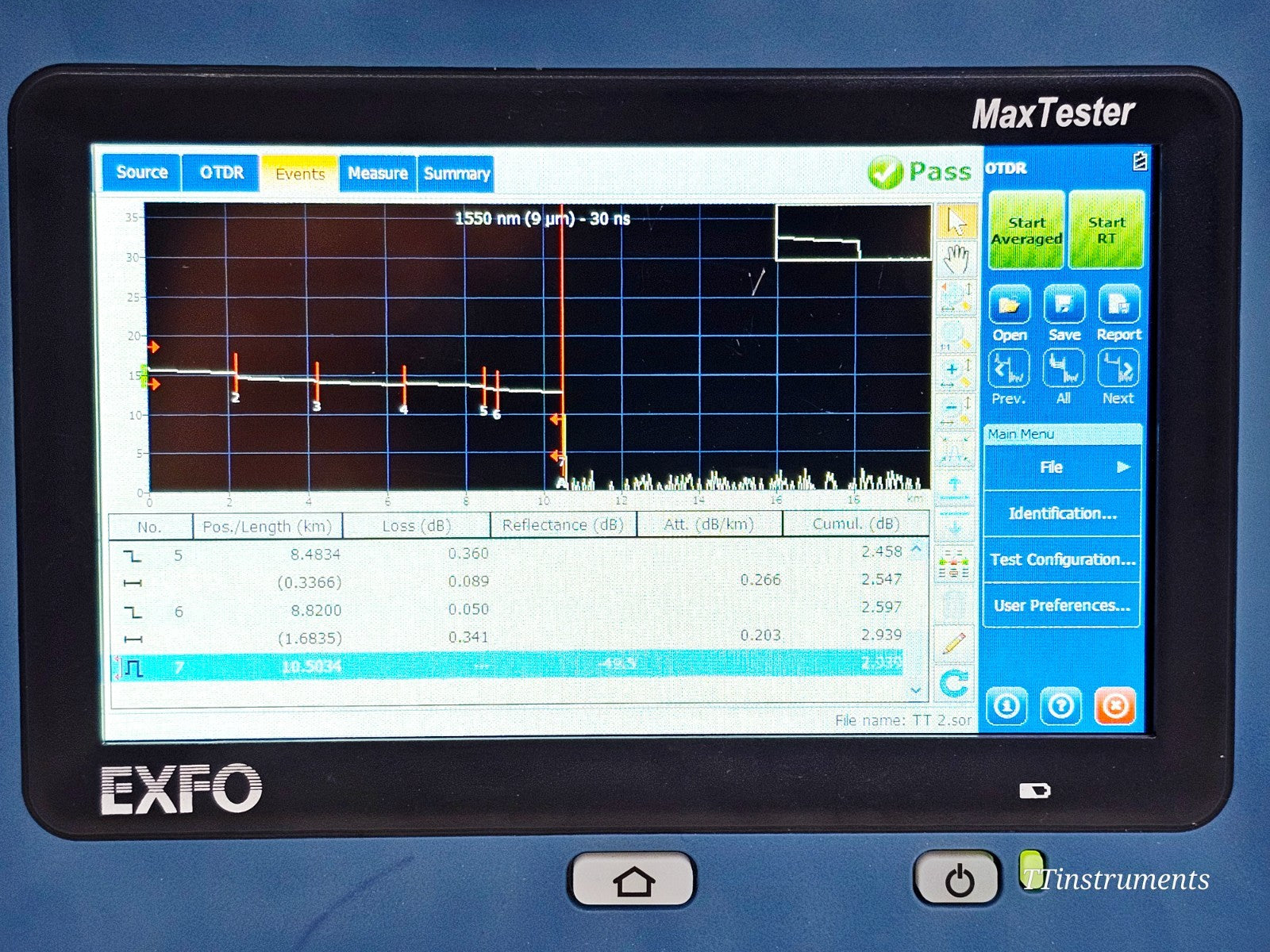 EXFO MAX-730C-SM1-EA MaxTester 1310/1550nm SM OTDR + AFL OLS2 Dual Laser16