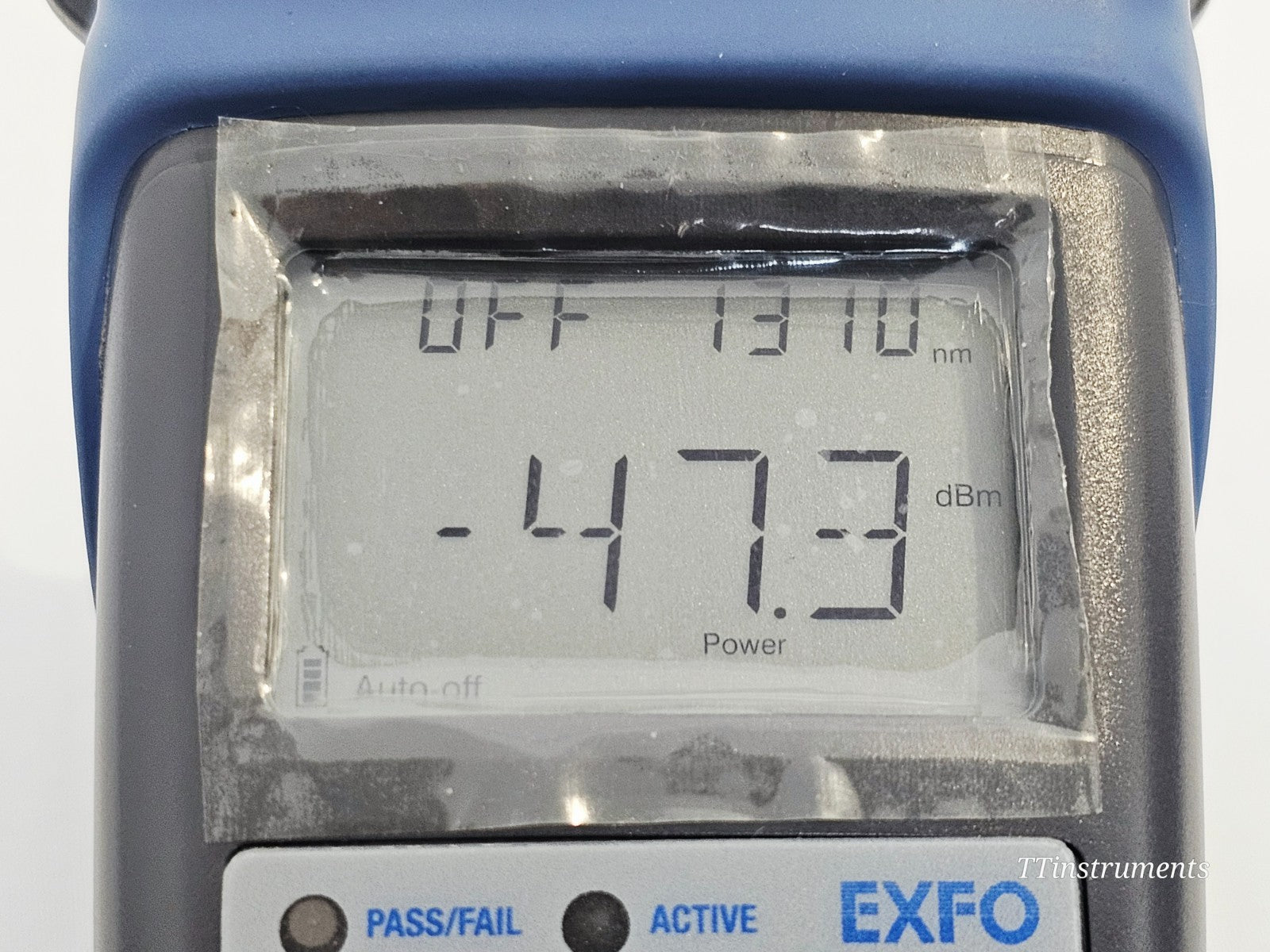 EXFO FOT-600 used test equipment label and serial number