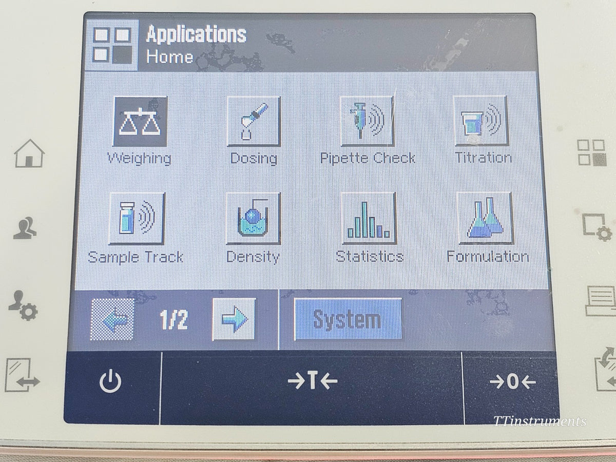 Mettler Toledo lab scale control panel keypad used analytical balance