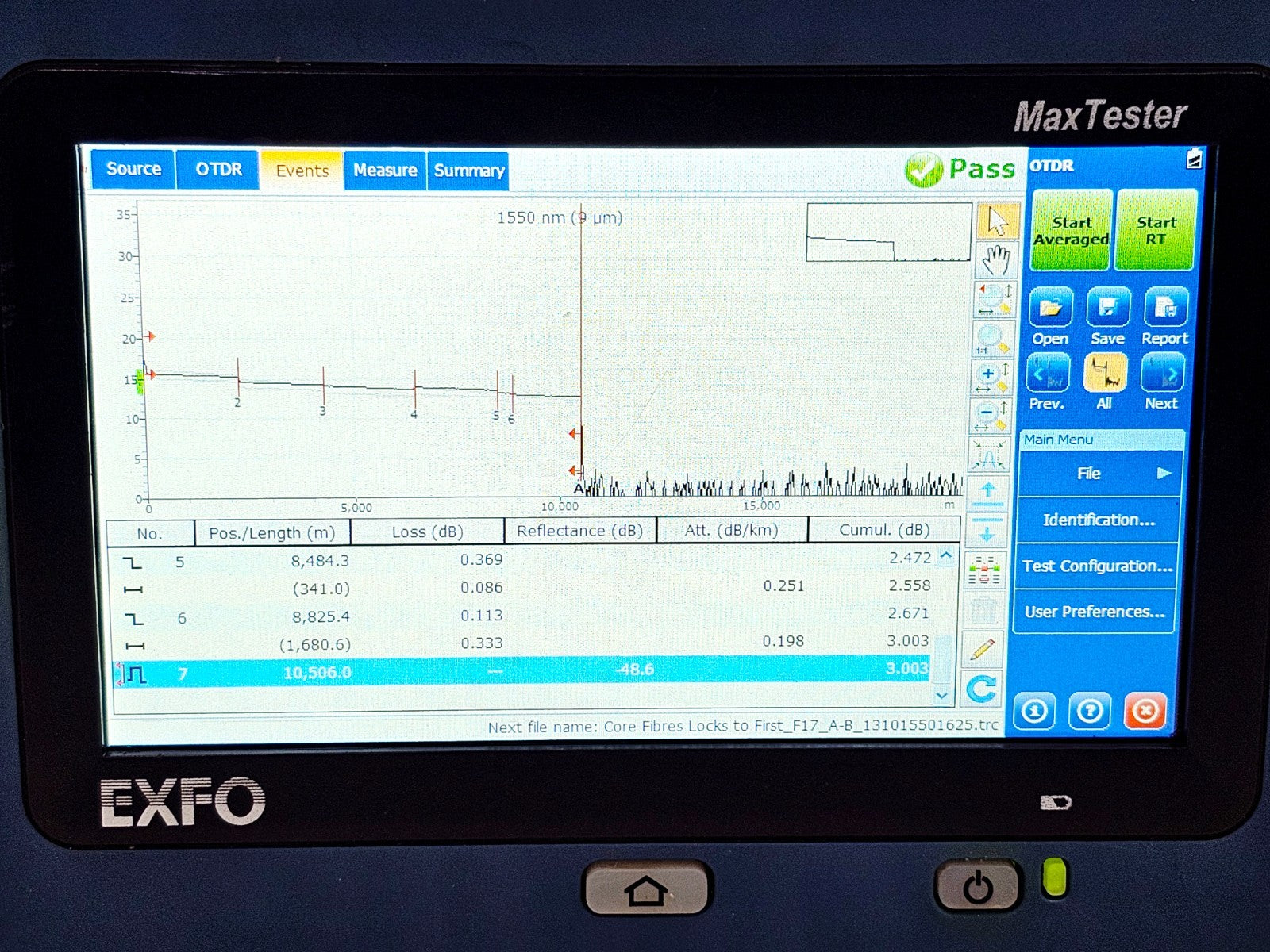 Calibrated EXFO MAX-730C-SM3 MaxTester PON/Metro OTDR 1310/1550/1625nm 730C SM320