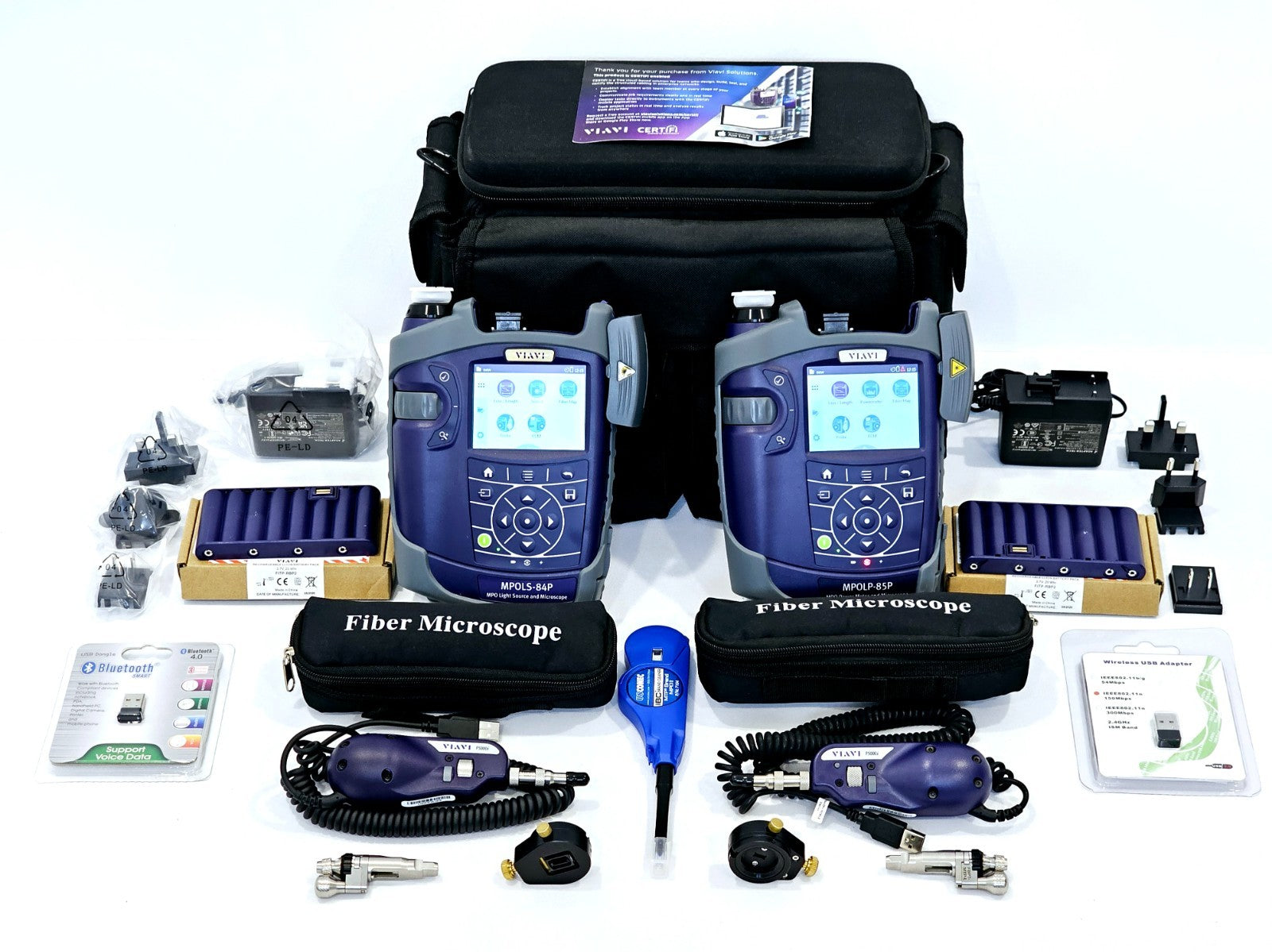 Viavi 2330/34 MPO Optical Loss Test Set MM Tier 1 Certification LS PM + Scope