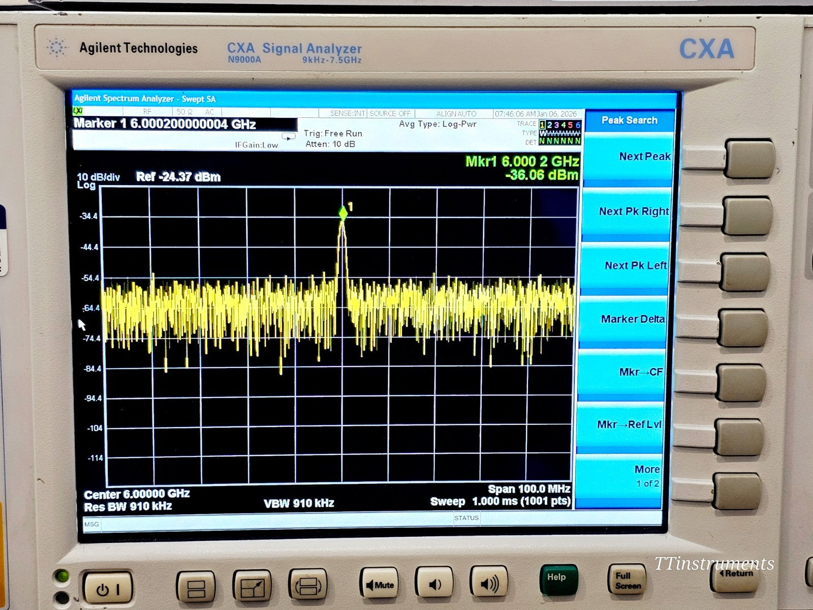 Conditional Cal Agilent Keysight CXA N9000A Signal Analyzer 7.5 GHz 507 P07 T06