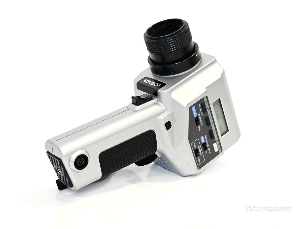 Konica Minolta light meter rear view showing display and controls