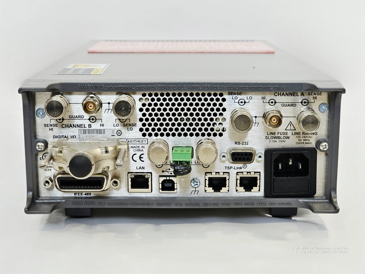 Keithley 2636B dual SMU side profile view used condition