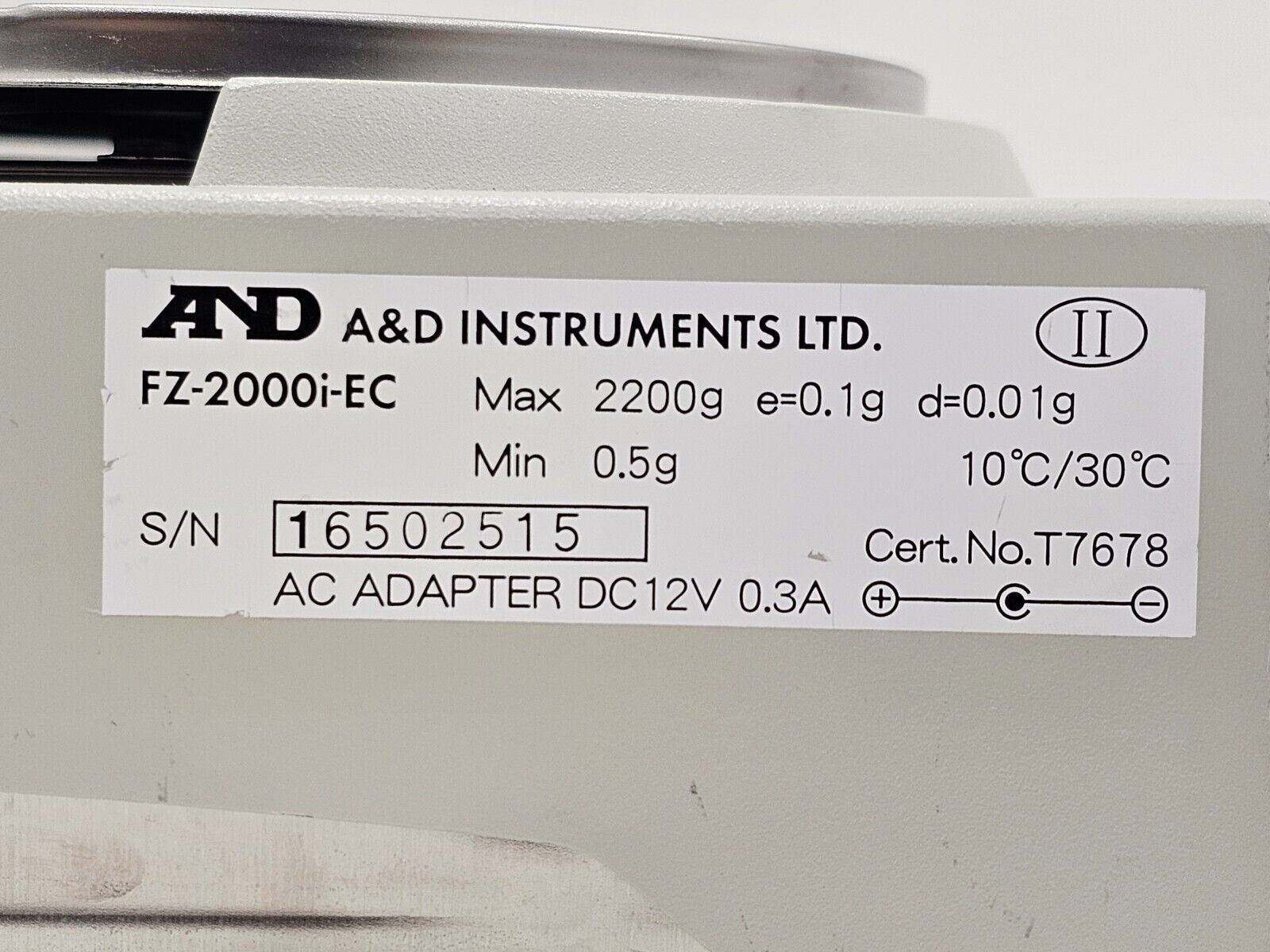 A&D SLS Lab Pro Precision Balance Scale FZ-2000i 2200g x 0.01g AD-8127 Printer