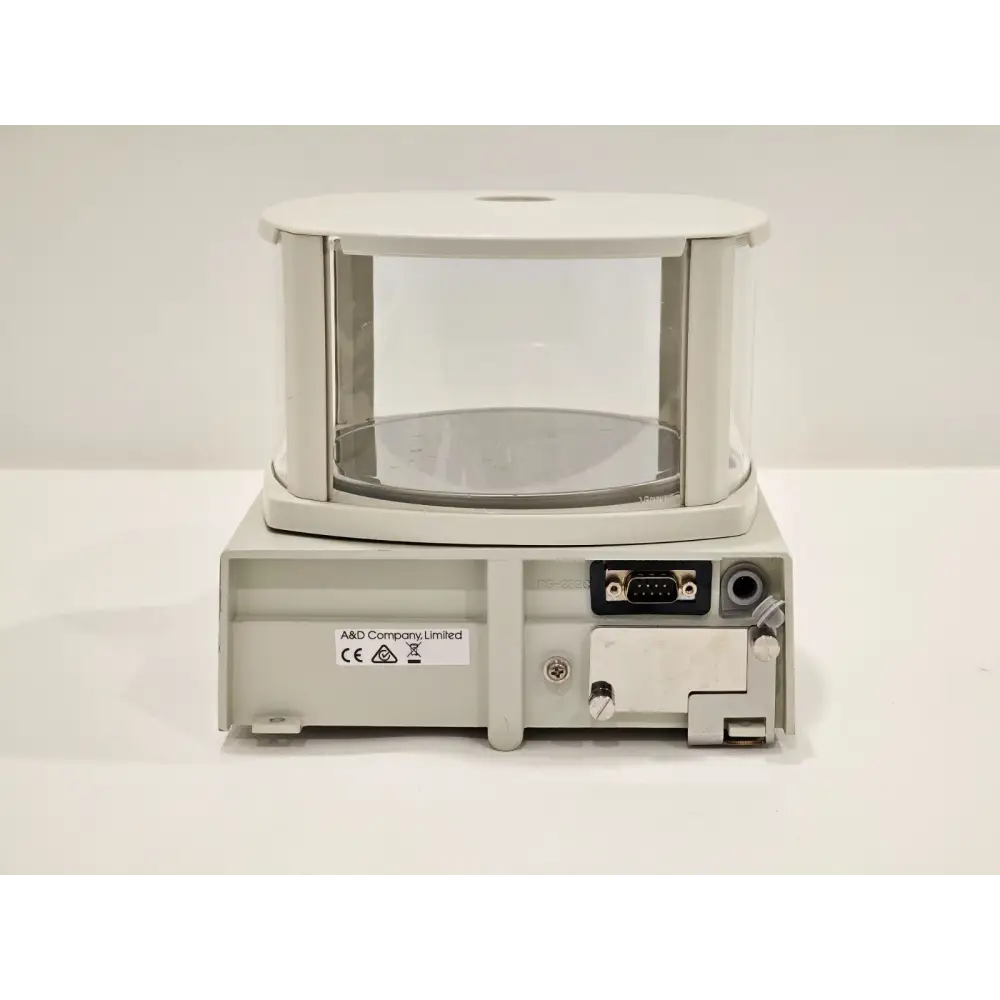 A&D AD-8127 label printer paired with FZ-2000i precision balance