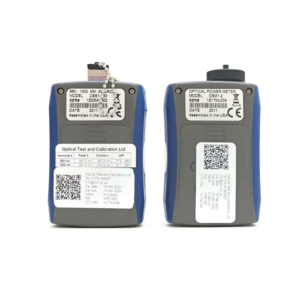 AFL Noyes CSS 1/CSM 1 CSS1-MM 850/1300 Source & CSM1-2 Optical Power Meter SM MM