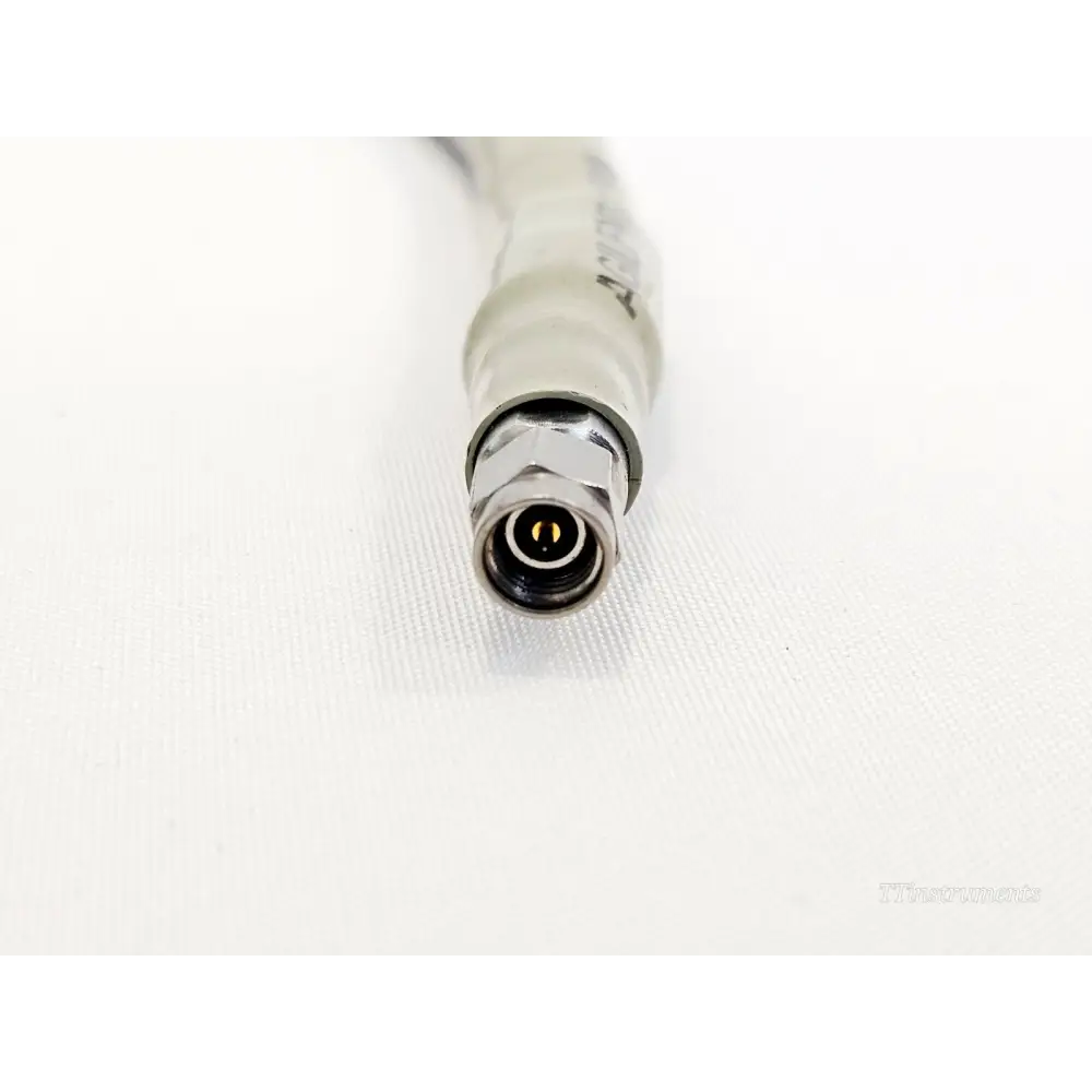 Agilent 11500E close-up of 3.5mm male connector end showing centre pin and knurled coupling nut