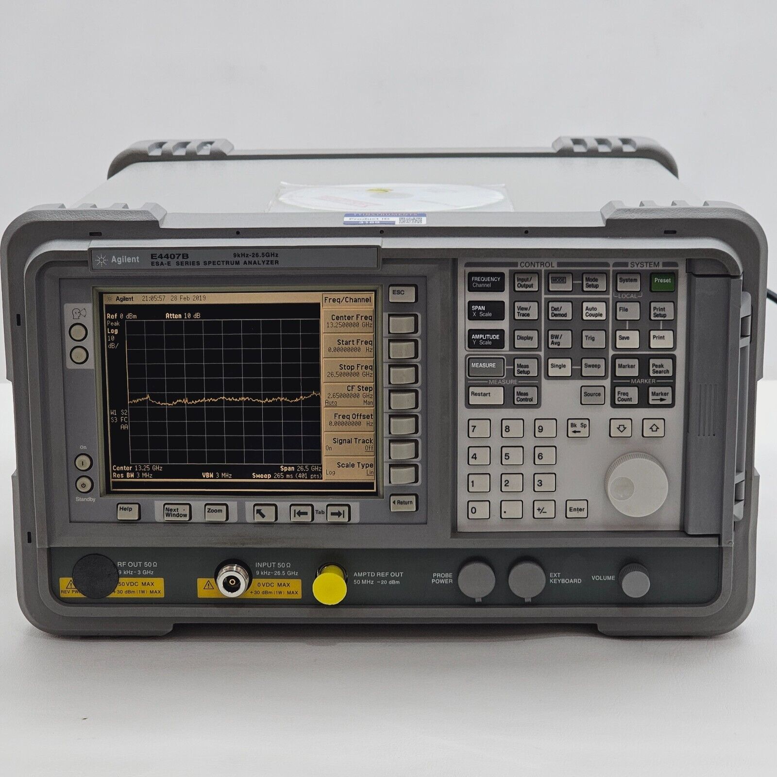 Agilent E4407B 9kHz-26.5GHz ESA-E Series Spectrum Analyzer Opt. 1D5/6/S/R A4H B7