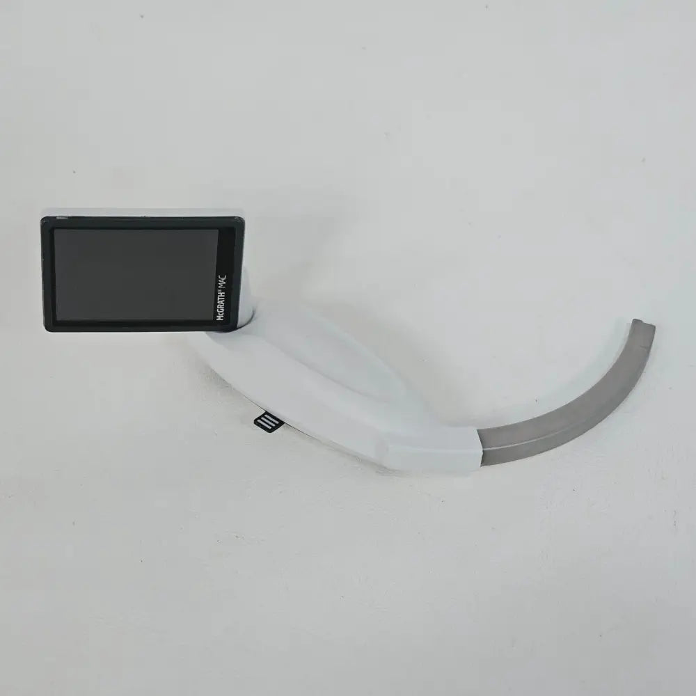 McGrath MAC video laryngoscope blade mount and CMOS camera detail view