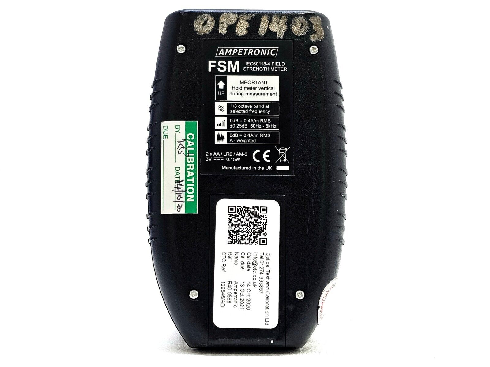 AMPETRONIC FSM IEC60118-4 FIELD STRENGTH METER