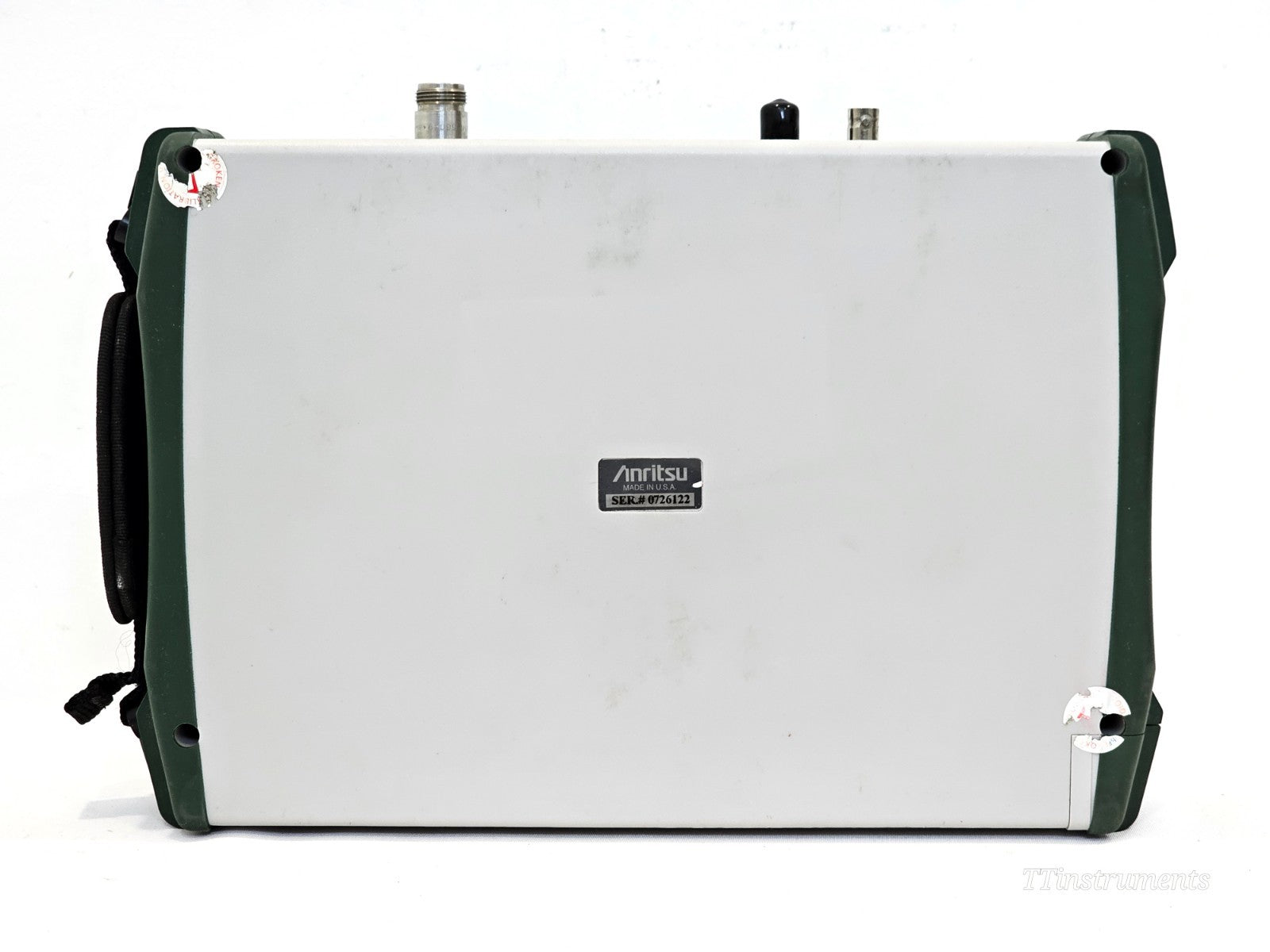 Anritsu MS2724B top panel showing N-type RF input connector and reference input