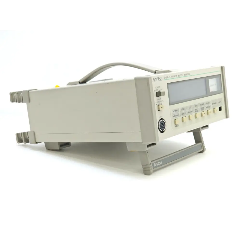 Anritsu ML9001A optical power meter front panel detail highlighting missing button and display section