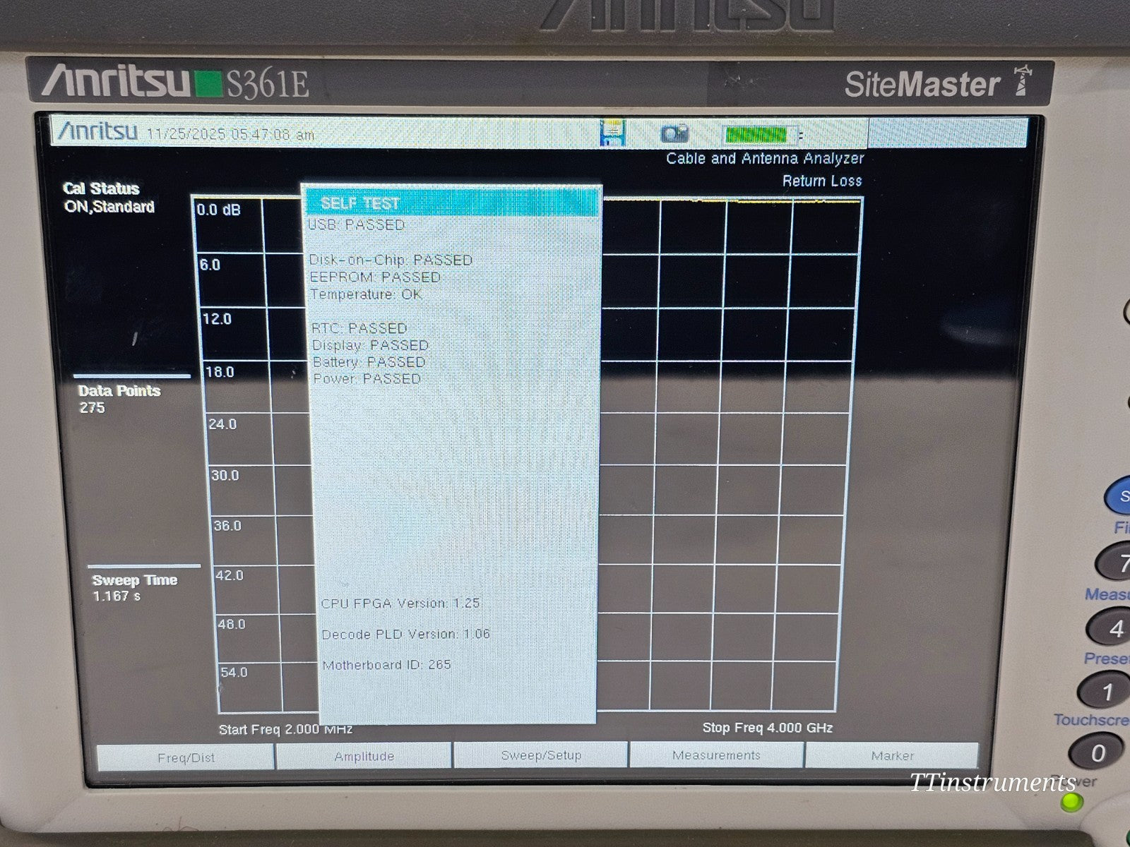 Anritsu S361E SiteMaster power adapter and charging cable accessories