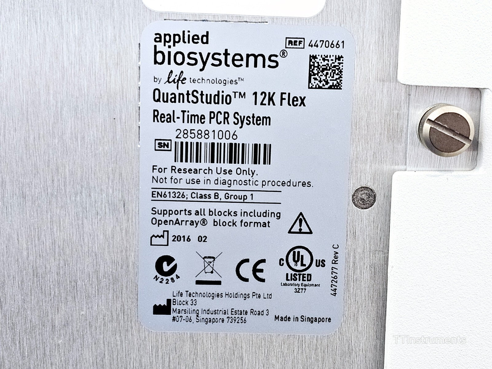 Applied Biosystems QuantStudio 12K Flex Real-Time PCR System 4470661 96-Well