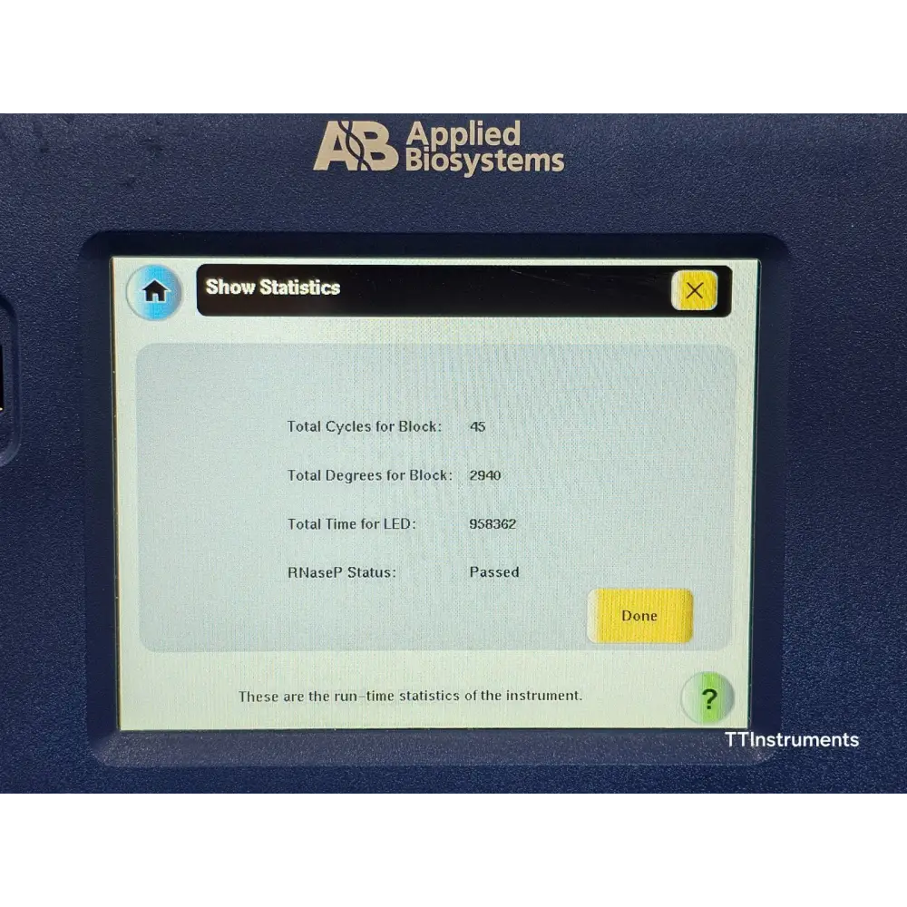 Applied Biosystems StepOnePlus system serial number and manufacturer label detail