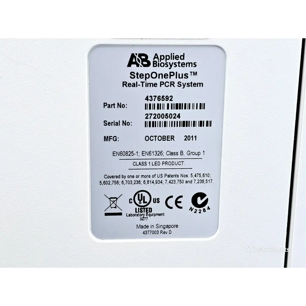 Close-up of Applied Biosystems StepOnePlus 96-well VeriFlex thermal block
