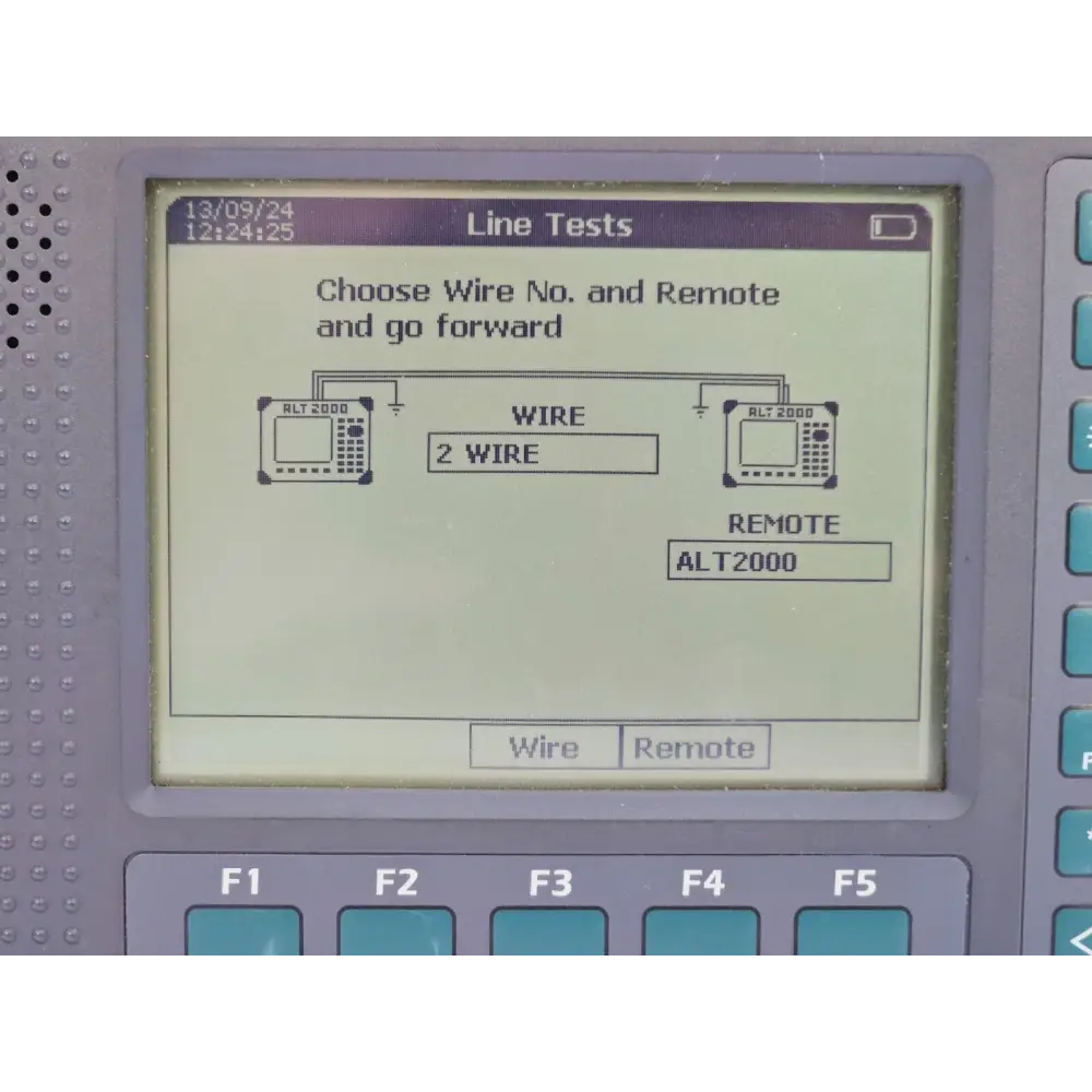 Trend Communications ALT2000 Advanced Line Tester full unit view with battery compartment open