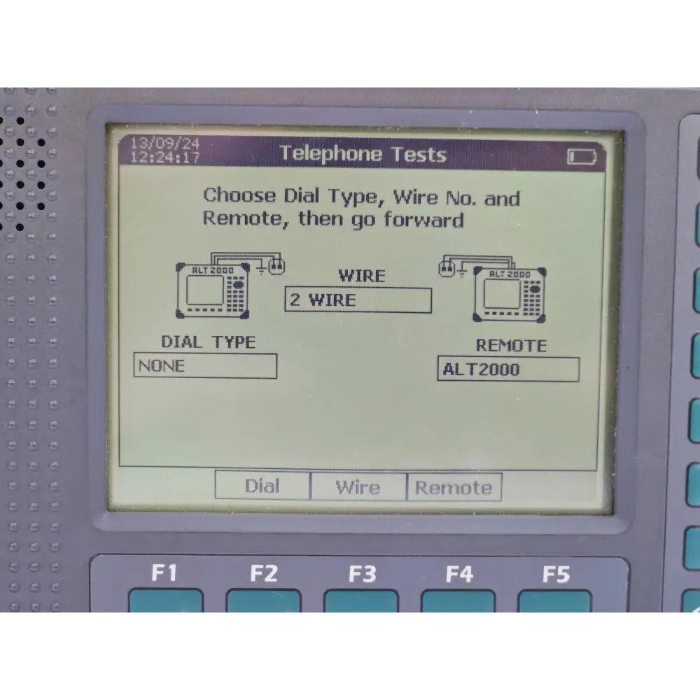 ALT2000 line tester close-up of measurement terminals and banana socket connections