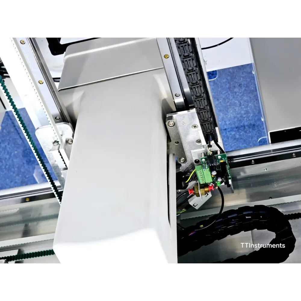 Biomek NXP laser-etched deck surface with ALP locating positions visible