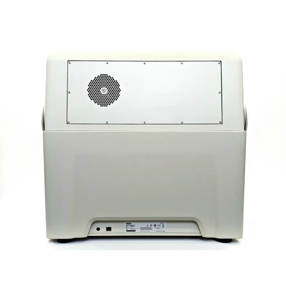 Bio-Rad AutoDG Automated Droplet Generator rear panel showing cooling fan, power connector, USB port and compliance labels