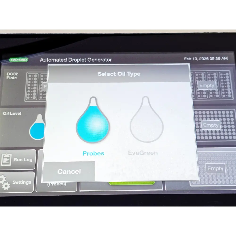 BIO-RAD Automated Droplet Generator Run Count = 104 MFG 2021